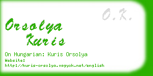 orsolya kuris business card